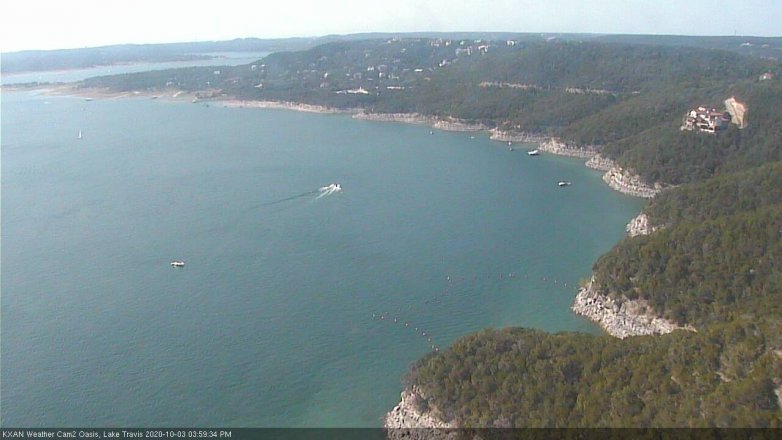 Lake Travis webcam, October 3, 2020 4:00 PM CT