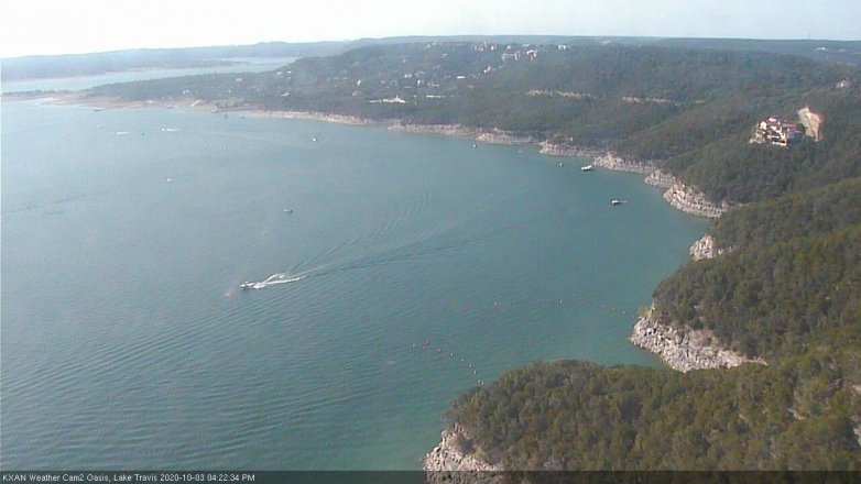 Lake Travis webcam, October 3, 2020 4:25 PM CT