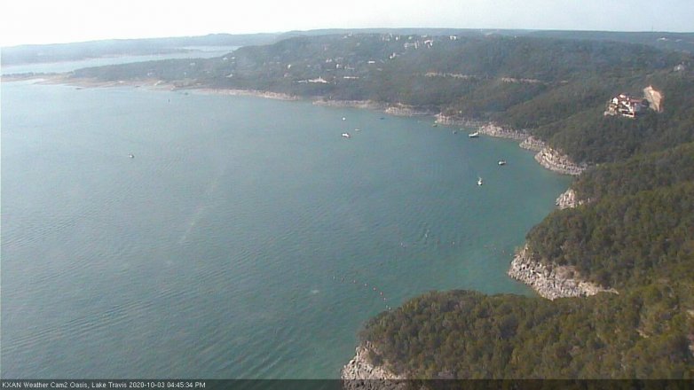 Lake Travis webcam, October 3, 2020 4:45 PM CT