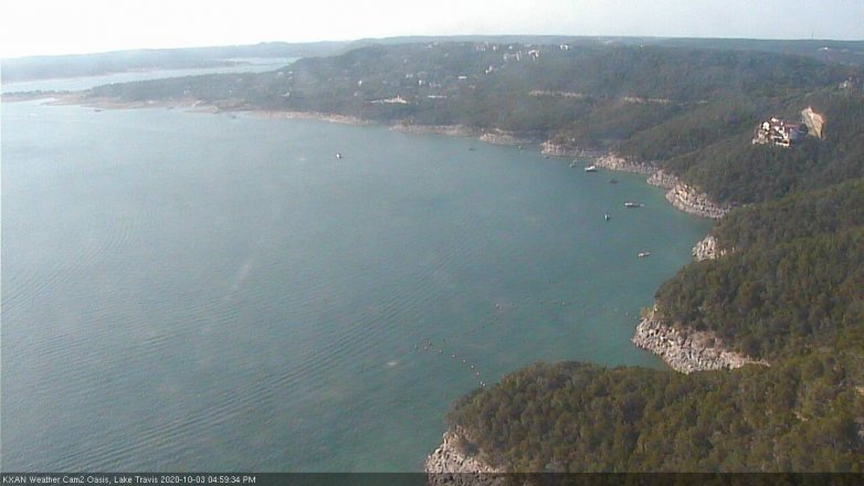 Lake Travis webcam, October 3, 2020 5:00 PM CT