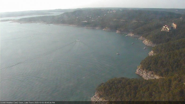 Lake Travis webcam, October 3, 2020 5:45 PM CT