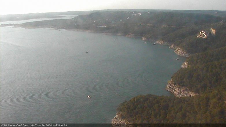 Lake Travis webcam, October 3, 2020 6:00 PM CT