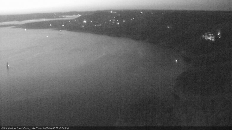 Lake Travis webcam, October 3, 2020 7:45 PM CT