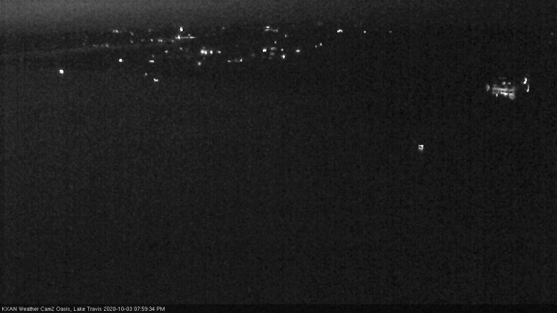 Lake Travis webcam, October 3, 2020 8:00 PM CT