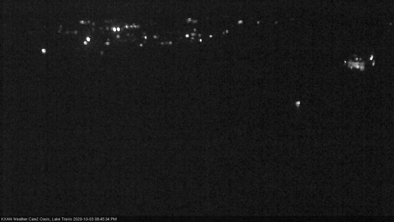 Lake Travis webcam, October 3, 2020 8:45 PM CT