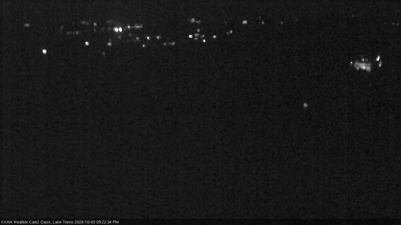 Lake Travis webcam, October 3, 2020 9:25 PM CT