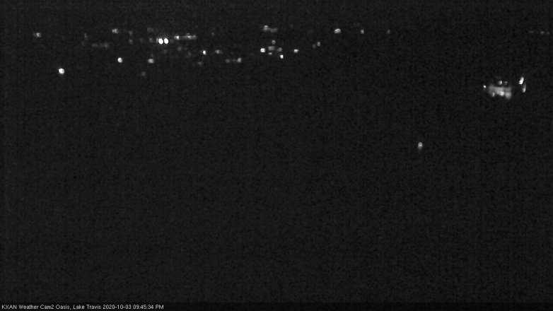 Lake Travis webcam, October 3, 2020 9:45 PM CT