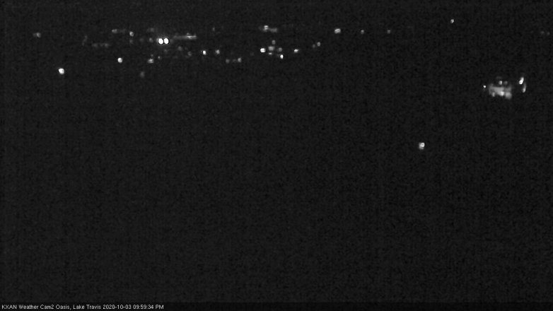 Lake Travis webcam, October 3, 2020 10:00 PM CT