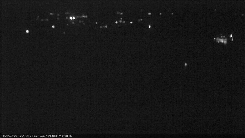 Lake Travis webcam, October 3, 2020 11:25 PM CT