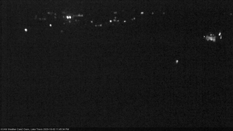 Lake Travis webcam, October 3, 2020 11:45 PM CT