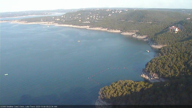 Lake Travis webcam, October 4, 2020 9:25 AM CT