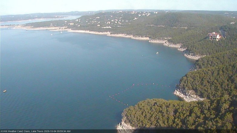 Lake Travis webcam, October 4, 2020 10:00 AM CT