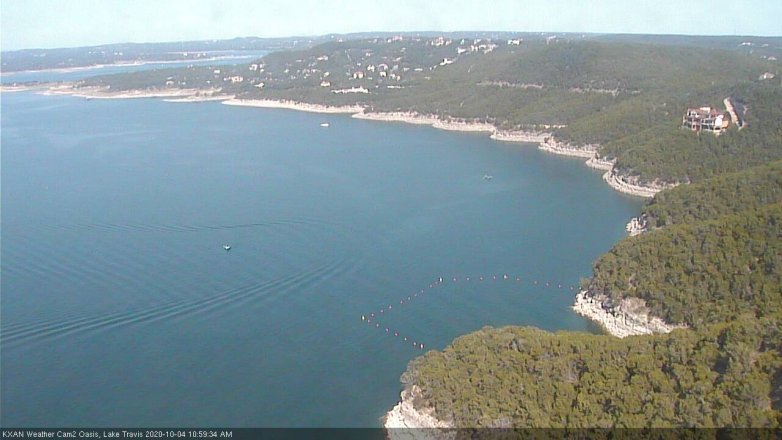 Lake Travis webcam, October 4, 2020 11:00 AM CT