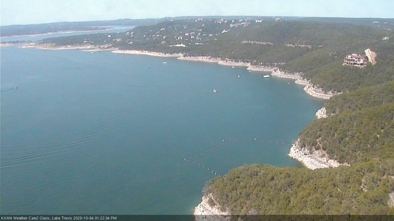 Lake Travis webcam, October 4, 2020 1:25 PM CT