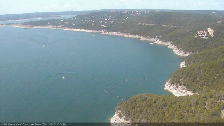 Lake Travis webcam, October 4, 2020 1:45 PM CT