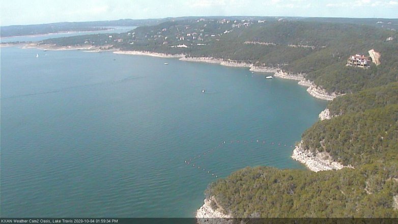Lake Travis webcam, October 4, 2020 2:00 PM CT