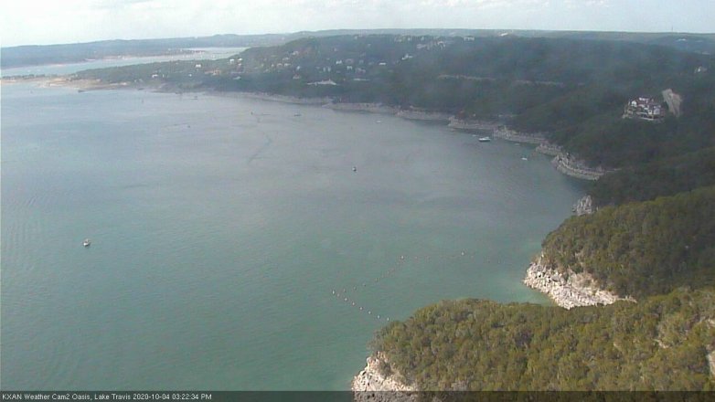 Lake Travis webcam, October 4, 2020 3:25 PM CT
