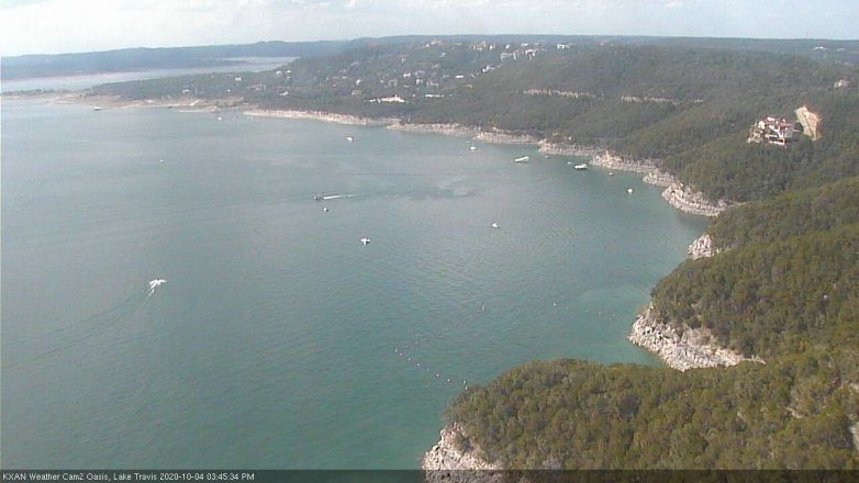Lake Travis webcam, October 4, 2020 3:45 PM CT