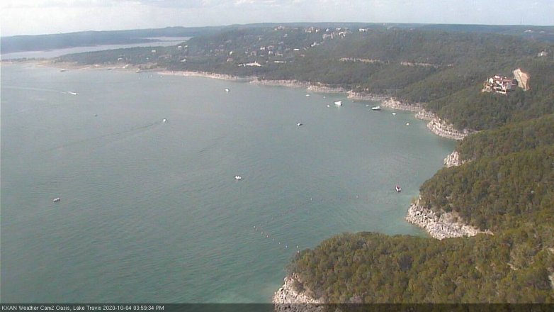 Lake Travis webcam, October 4, 2020 4:00 PM CT