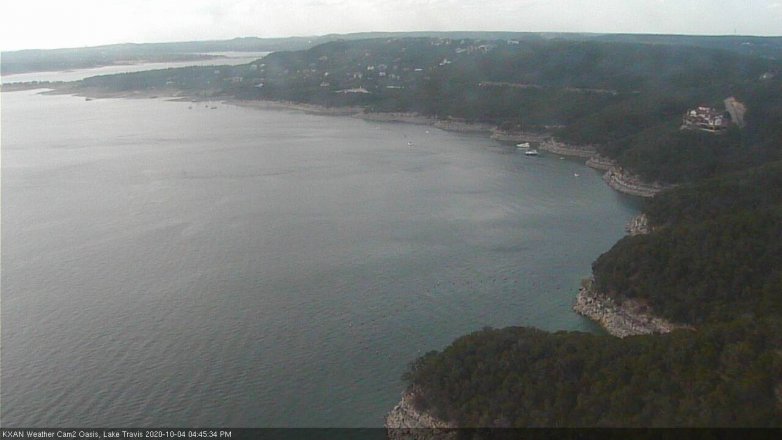 Lake Travis webcam, October 4, 2020 4:45 PM CT