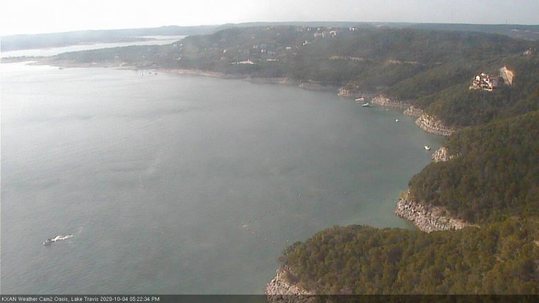 Lake Travis webcam, October 4, 2020 5:25 PM CT