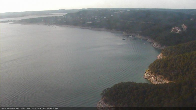 Lake Travis webcam, October 4, 2020 5:45 PM CT