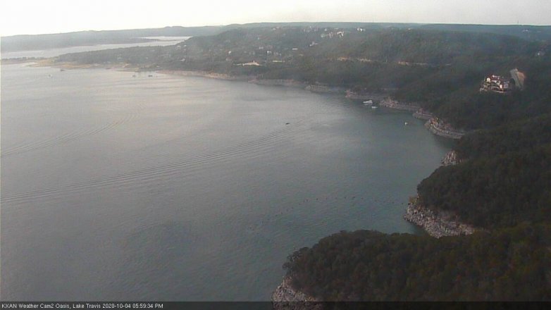 Lake Travis webcam, October 4, 2020 6:00 PM CT
