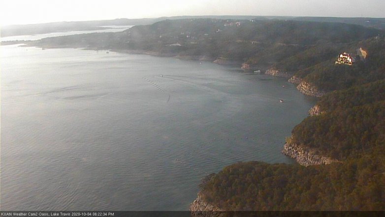 Lake Travis webcam, October 4, 2020 6:25 PM CT