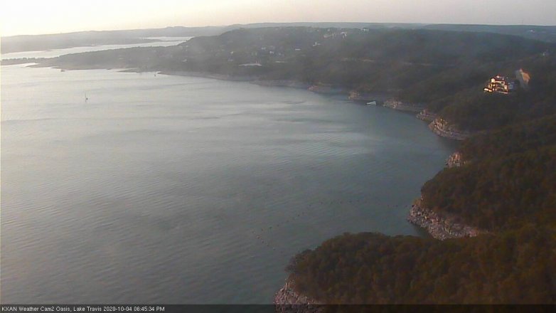 Lake Travis webcam, October 4, 2020 6:45 PM CT