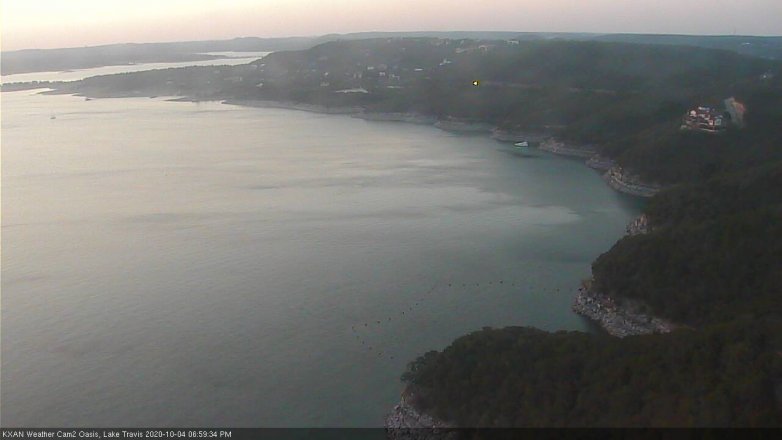 Lake Travis webcam, October 4, 2020 7:00 PM CT