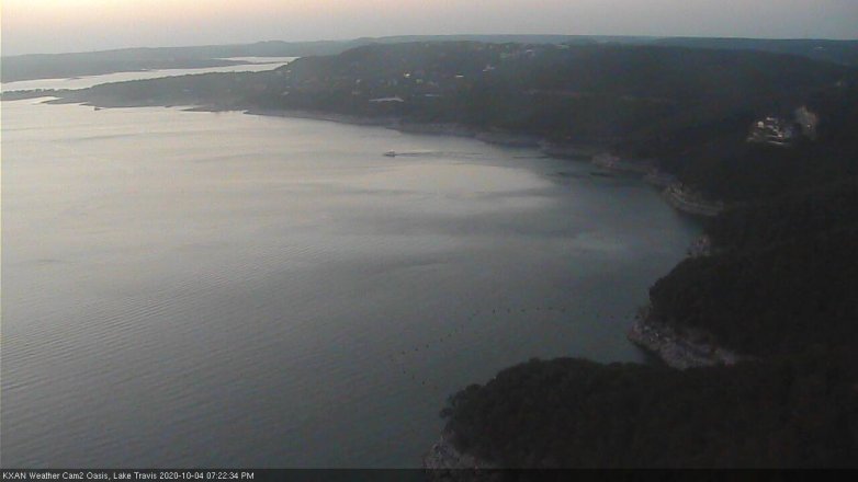 Lake Travis webcam, October 4, 2020 7:25 PM CT
