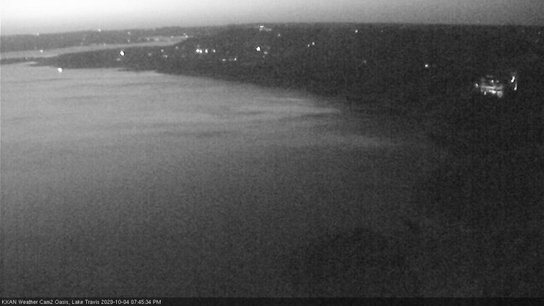 Lake Travis webcam, October 4, 2020 7:45 PM CT
