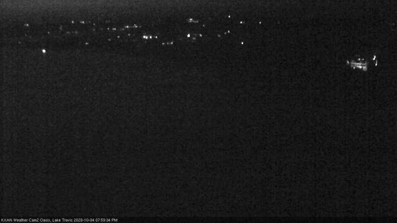 Lake Travis webcam, October 4, 2020 8:00 PM CT