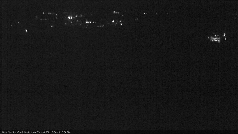 Lake Travis webcam, October 4, 2020 8:25 PM CT