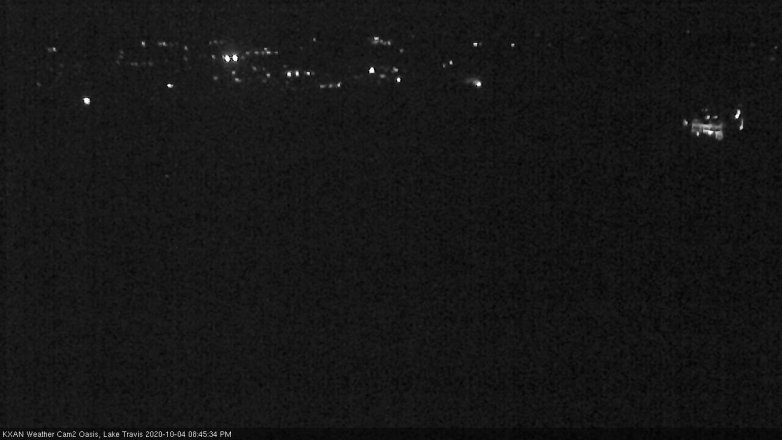 Lake Travis webcam, October 4, 2020 8:45 PM CT