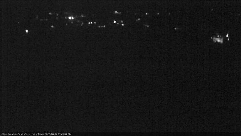 Lake Travis webcam, October 4, 2020 9:45 PM CT