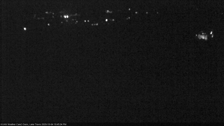 Lake Travis webcam, October 4, 2020 10:45 PM CT