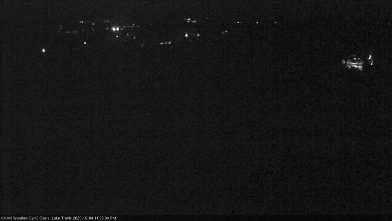 Lake Travis webcam, October 4, 2020 11:25 PM CT