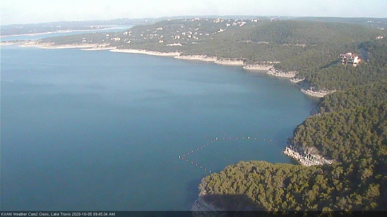 Lake Travis webcam, October 5, 2020 9:45 AM CT