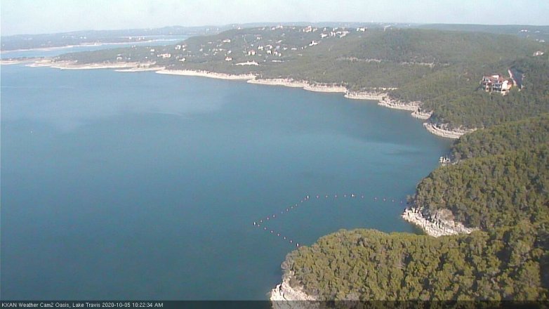Lake Travis webcam, October 5, 2020 10:25 AM CT