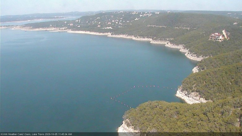 Lake Travis webcam, October 5, 2020 11:45 AM CT