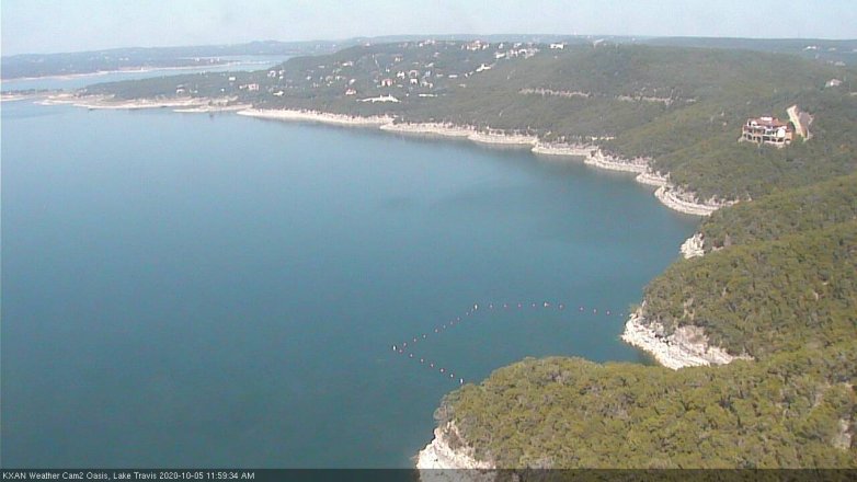 Lake Travis webcam, October 5, 2020 12:00 PM CT