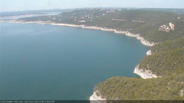 Lake Travis webcam, October 5, 2020 1:00 PM CT