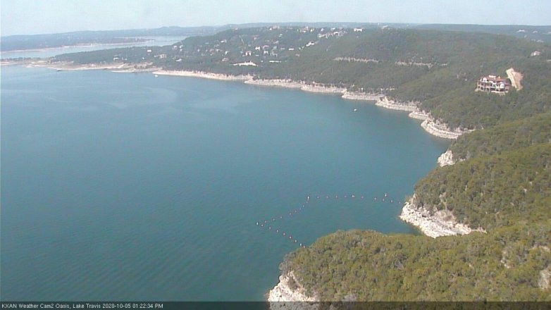 Lake Travis webcam, October 5, 2020 1:25 PM CT