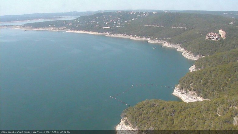 Lake Travis webcam, October 5, 2020 1:45 PM CT
