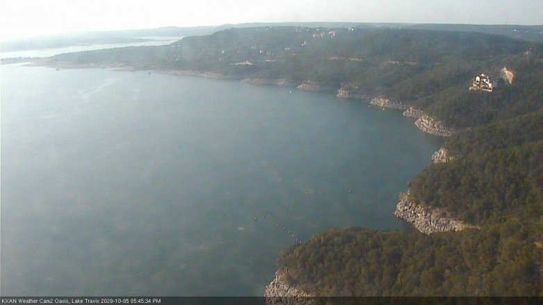 Lake Travis webcam, October 5, 2020 5:45 PM CT