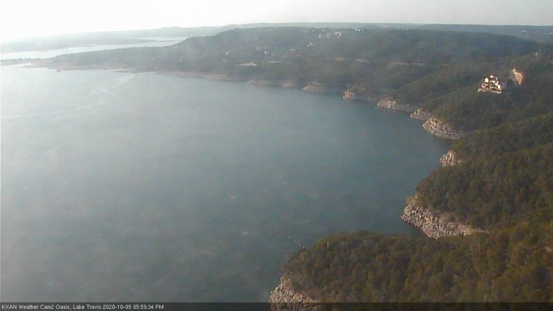 Lake Travis webcam, October 5, 2020 6:00 PM CT