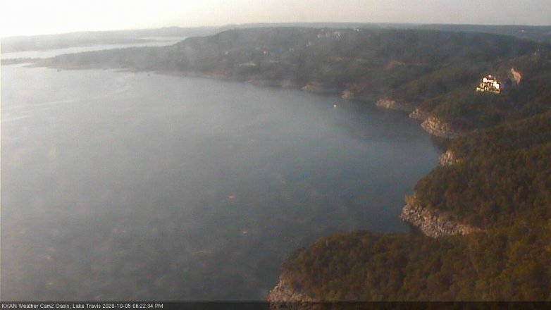 Lake Travis webcam, October 5, 2020 6:25 PM CT