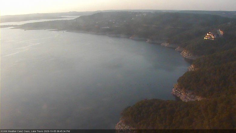 Lake Travis webcam, October 5, 2020 6:45 PM CT