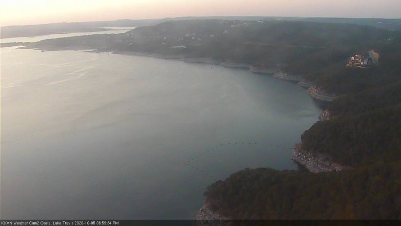 Lake Travis webcam, October 5, 2020 7:00 PM CT